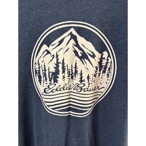 Eddie Bauer Men’s Blue T-Shirt Size Large Mountain Graphic Outdoor Tee - Picture 2 of 7